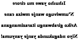 Poème d'amour kirundi