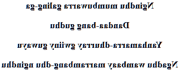 Poème d'amour wiradjuri